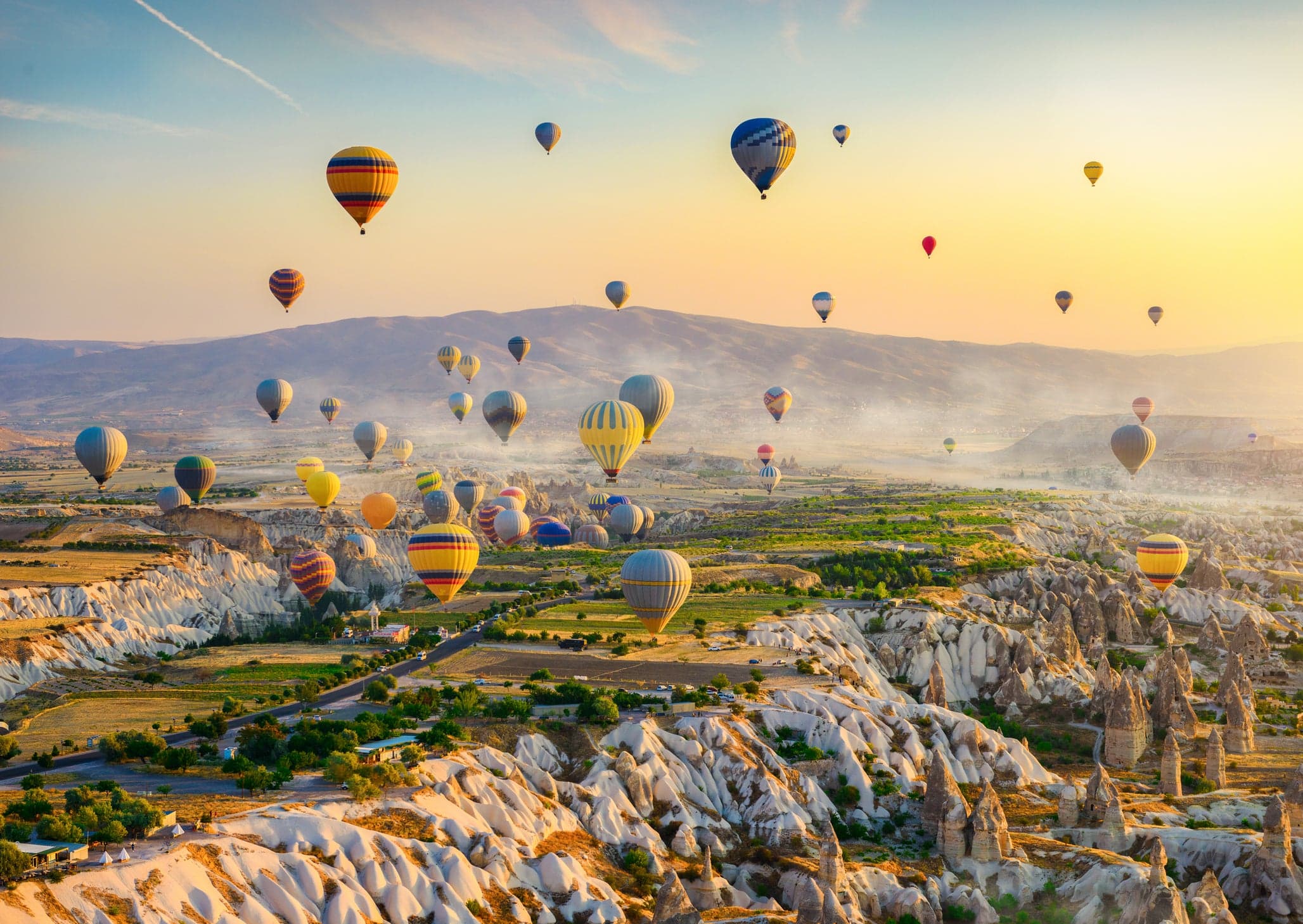 Cappadocia hot-air balloons over fairy chimneys