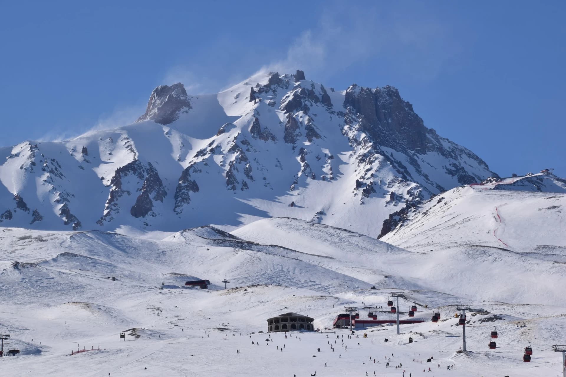 Mount Erciyes ski resort and mountain views